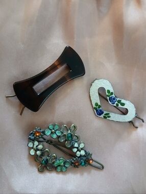 Vintage Hair Barrette Bundle